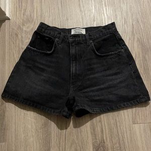 Reformation black high-waisted denim shorts - EUC Size 27